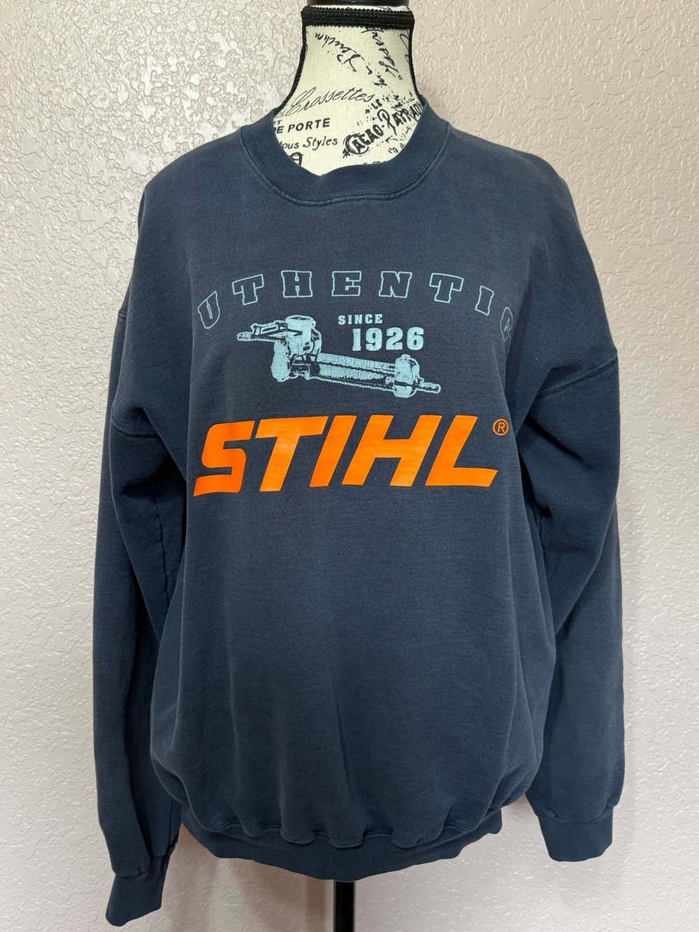 Stihl - Men's Navy Graphic Crewneck Sweatshirt